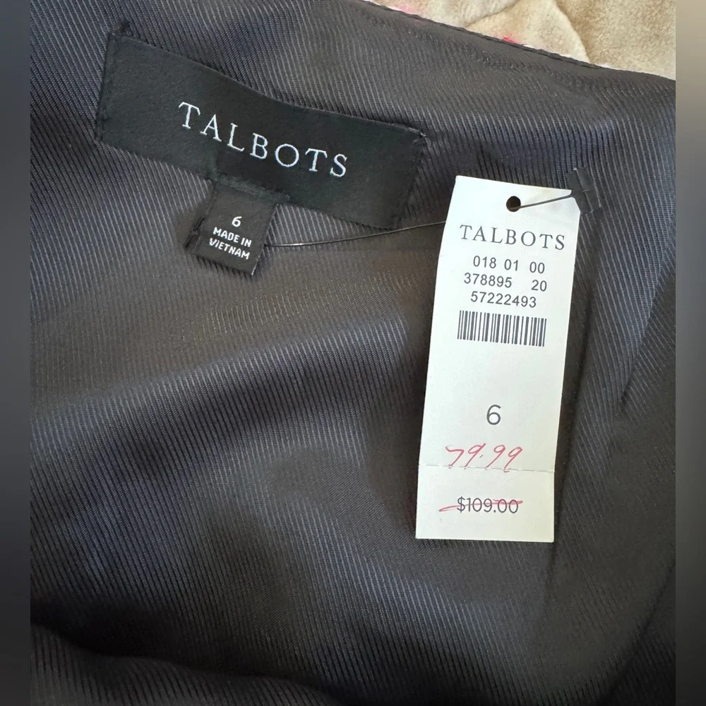 Talbots Tweed Jacket‎ Skirt Set Pink Boucle Preppy Chic Size 6 NEW WITH TAGS